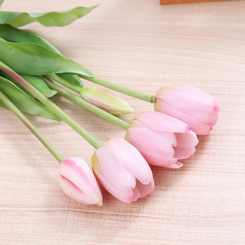 5PCS Real Touch Artificial Tulip Flowers