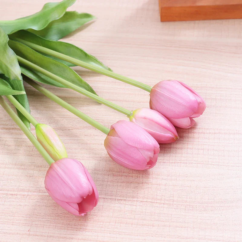 5PCS Real Touch Artificial Tulip Flowers