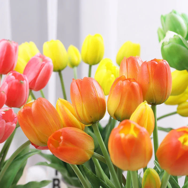 5PCS Real Touch Artificial Tulip Flowers