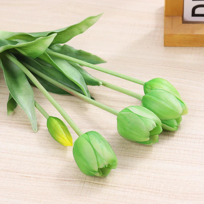 5PCS Real Touch Artificial Tulip Flowers
