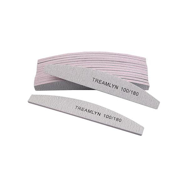 10 Pcs Rough Nail File 100/180 Grit, Heavy Duty Files for Acrylic/Natural Nails, Emery Boards Strong Finger Filler, Coarse Home and Salon Use